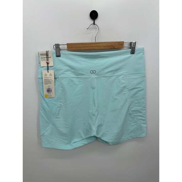 Calia High-Rise Bike Short Women XXL Baby Blue Compression 5" Inseam NWT - Picture 2 of 7